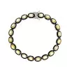Halo Yellow Sapphire Unisex Tennis Bracelet