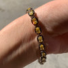 Halo Yellow Sapphire Unisex Tennis Bracelet