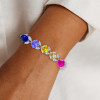 75ctw Multi-color Sapphire Statement Bracelet