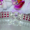 33ctw Ruby Three Row Bracelet