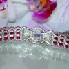 33ctw Ruby Three Row Bracelet