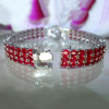 33ctw Ruby Three Row Bracelet
