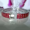 33ctw Ruby Three Row Bracelet