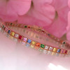 22.5ctw Multicolor Sapphire Tennis Bracelet