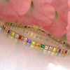 22.5ctw Multicolor Sapphire Tennis Bracelet