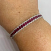 12.5ctw Oval Cut Ruby Bangle Bracelet