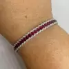 12.5ctw Oval Cut Ruby Bangle Bracelet