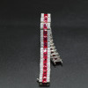 Vintage 27ctw Emerald Cut Ruby Bracelet