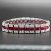 Vintage 27ctw Emerald Cut Ruby Bracelet