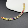 10.5ctw Rainbow Color Sapphire Tennis Bracelet