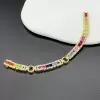 10.5ctw Rainbow Color Sapphire Tennis Bracelet