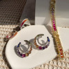 10.5ctw Rainbow Color Sapphire Tennis Bracelet