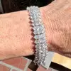 14.5ctw Radiant Cut White Sapphire Tennis Bracelet