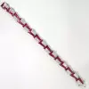 Art-Deco 18ctw White Sapphire and Ruby Bracelet