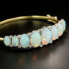 Victorian Style Oval Cut Opal Bangle Braclet
