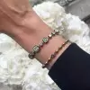 22ctw Cushion Cut Button Back Bracelet