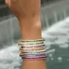 14ctw Baguette Cut Multicolor Tennis Bangle