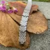 29ctw Baguette Cut White Sapphire Statement Bracelet