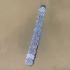 29ctw Baguette Cut White Sapphire Statement Bracelet
