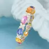30ctw Oval Cut Multi-Color Sapphire Statement Bracelet