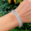 20ctw Round Cut White Sapphire Bold Tennis Bracelet