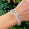 20ctw Round Cut White Sapphire Bold Tennis Bracelet