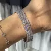 20ctw Round Cut White Sapphire Bold Tennis Bracelet