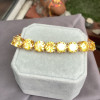 40ctw Round Cut Yellow Sapphire Tennis Bracelet