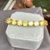 40ctw Round Cut Yellow Sapphire Tennis Bracelet