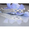 Bezal-Set Round Cut White Sapphire Statement Bracelet