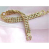 Bezal-Set Round Cut White Sapphire Statement Bracelet