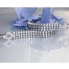 Bezal-Set Round Cut White Sapphire Statement Bracelet