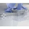 Bezal-Set Round Cut White Sapphire Statement Bracelet