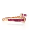 8.5ctw Princess Cut Ruby Bypass Bangle