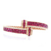 8.5ctw Princess Cut Ruby Bypass Bangle