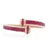 8.5ctw Princess Cut Ruby Bypass Bangle
