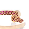 8.5ctw Princess Cut Ruby Bypass Bangle
