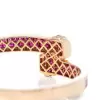 8.5ctw Princess Cut Ruby Bypass Bangle
