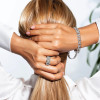 16ctw Pear Cut White Sapphire Floral Bracelet