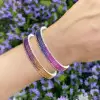 26ctw Multicolor Sapphire Four-Row Rainbow Bracelet