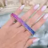 26ctw Multicolor Sapphire Four-Row Rainbow Bracelet
