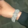 30ctw Emerald Cut White Sapphire Unisex Bracelet