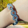 24ctw White Sapphire Infinity Statement Bracelet