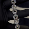 24ctw White Sapphire Infinity Statement Bracelet