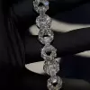 24ctw White Sapphire Infinity Statement Bracelet