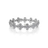 12ctw White Sapphire Flower Design Bracelet
