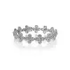 12ctw White Sapphire Flower Design Bracelet