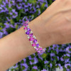46ctw Pear Cut Amethyst and Ruby Statement Bracelet