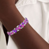 46ctw Pear Cut Amethyst and Ruby Statement Bracelet