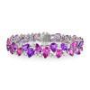 46ctw Pear Cut Amethyst and Ruby Statement Bracelet